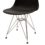 Καρέκλα Adelle pakoworld PP μαύρο-inox πόδι 46x55x81εκ - Image 7