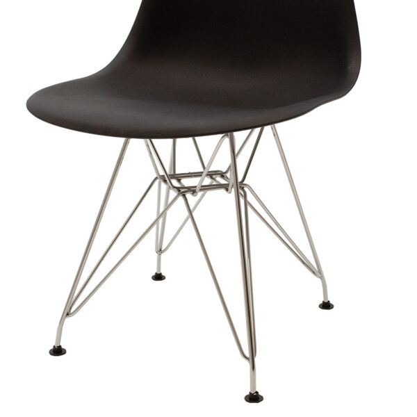 Καρέκλα Adelle pakoworld PP μαύρο-inox πόδι 46x55x81εκ - Image 7