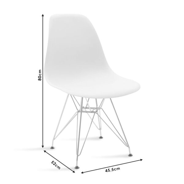 Καρέκλα Adelle pakoworld PP μαύρο-inox πόδι 46x55x81εκ - Image 8