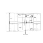Μπουφές Drepen pakoworld μελαμίνη σε λευκό και sonoma χρώμα 162.3x34.2x81.7εκ - Image 7