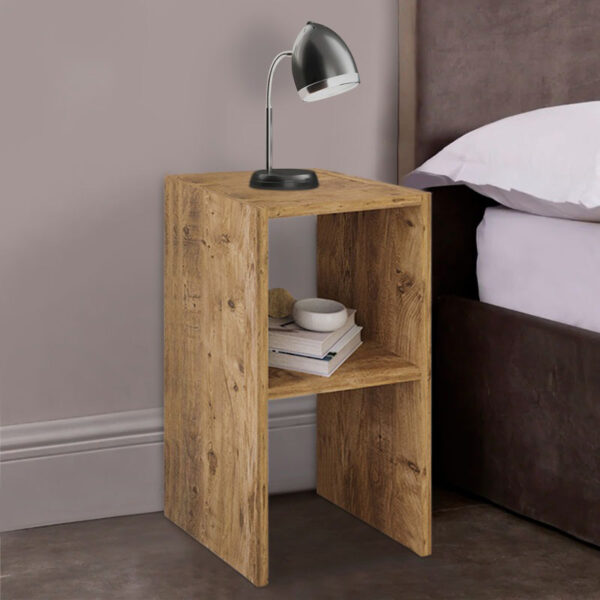 Κομοδίνο Deseo pakoworld σε oak απόχρωση  30x30x60εκ - Image 2