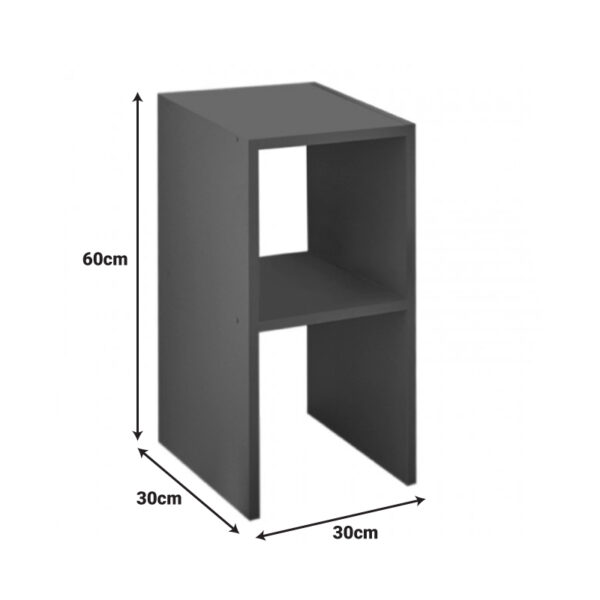 Κομοδίνο Deseo pakoworld σε oak απόχρωση  30x30x60εκ - Image 3