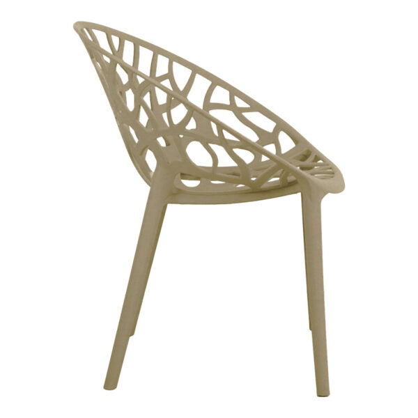 Πολυθρόνα Daren pakoworld pp σε cappuccino απόχρωση 59x60x79,5εκ - Image 3