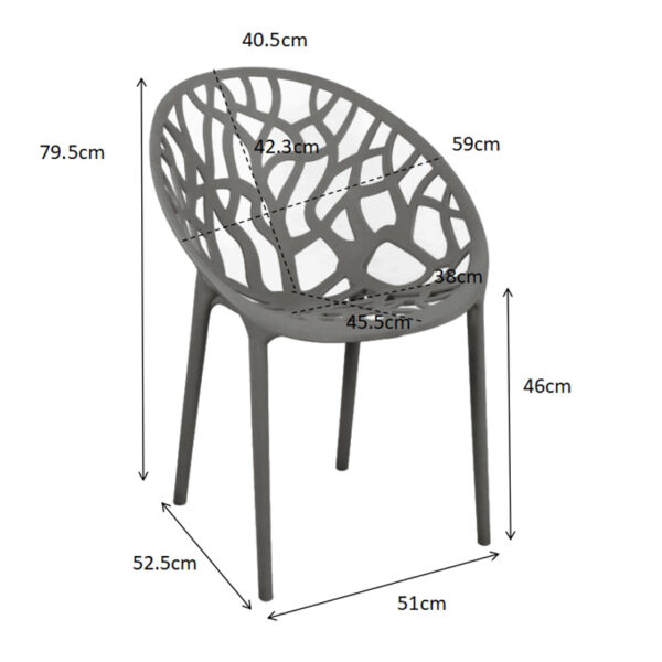 Πολυθρόνα Daren pakoworld pp σε cappuccino απόχρωση 59x60x79,5εκ - Image 6