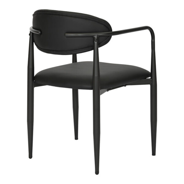 Πολυθρόνα Kalone pakoworld pu σε μαύρη απόχρωση 56x55x78εκ - Image 3