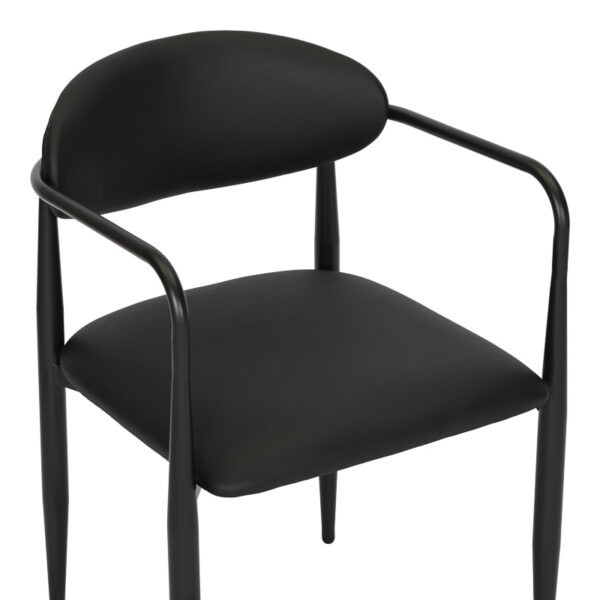 Πολυθρόνα Kalone pakoworld pu σε μαύρη απόχρωση 56x55x78εκ - Image 7