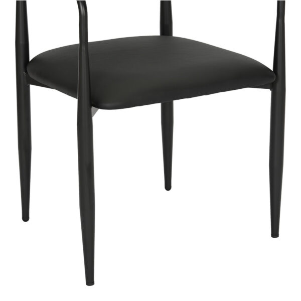 Πολυθρόνα Kalone pakoworld pu σε μαύρη απόχρωση 56x55x78εκ - Image 8