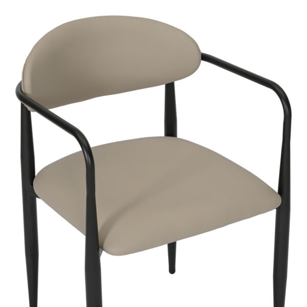 Πολυθρόνα Kalone pakoworld pu σε γκρι-μπεζ απόχρωση 56x55x78εκ - Image 7