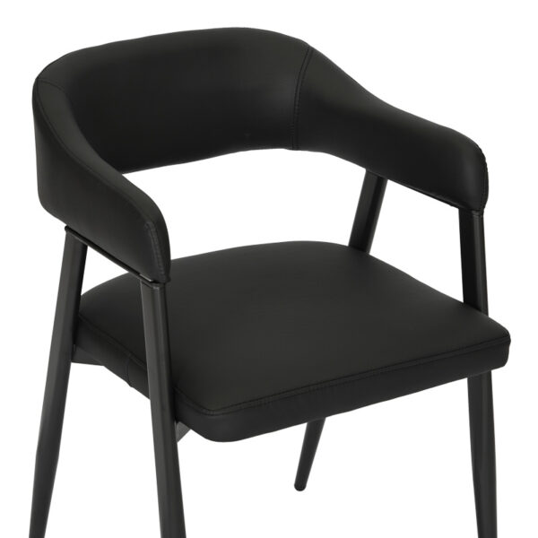 Πολυθρόνα Sezan pakoworld pu σε μαύρη απόχρωση 56x55x78εκ - Image 7