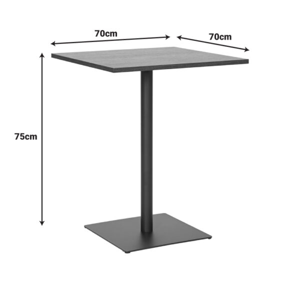 Τραπέζι Nerobian pakoworld mdf σε sonoma απόχρωση 70x70x75εκ - Image 2