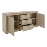 Μπουφές Doha pakoworld σε sonoma απόχρωση 180x45x80.5εκ - Image 2