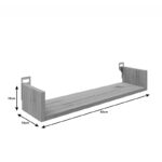 Ραφιέρα τοίχου Derva pakoworld σε oak απόχρωση 60x15x10cm - Image 3