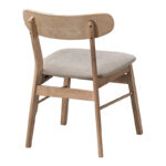 Καρέκλα Cairo pakoworld rubberwood σε φυσική-μπεζ απόχρωση 47x47x76εκ - Image 2