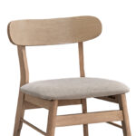 Καρέκλα Cairo pakoworld rubberwood σε φυσική-μπεζ απόχρωση 47x47x76εκ - Image 3