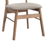 Καρέκλα Cairo pakoworld rubberwood σε φυσική-μπεζ απόχρωση 47x47x76εκ - Image 4