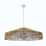 InLight Κρεμαστό φωτιστικό καφέ από σχοινί 1XE27 D:70cm (4029-Α)