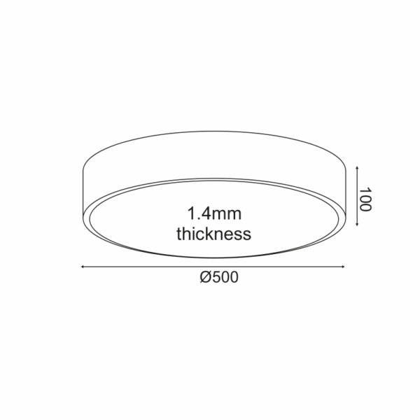 ΟΡΟΦΗΣ Φ/Σ LED 50W 4800LM CCT ΜΑΥΡΟ ΜΕΤ/ΚΟ D50XH10CM OPTIMUS - Image 2