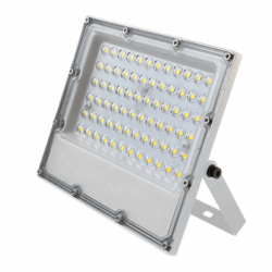 LED WHITE SMD FLOOD LUMINAIRE IP65 30W 6000K 3600Lm 100-277V AC RA80 IK08 5YRS BREATHING VALVE
