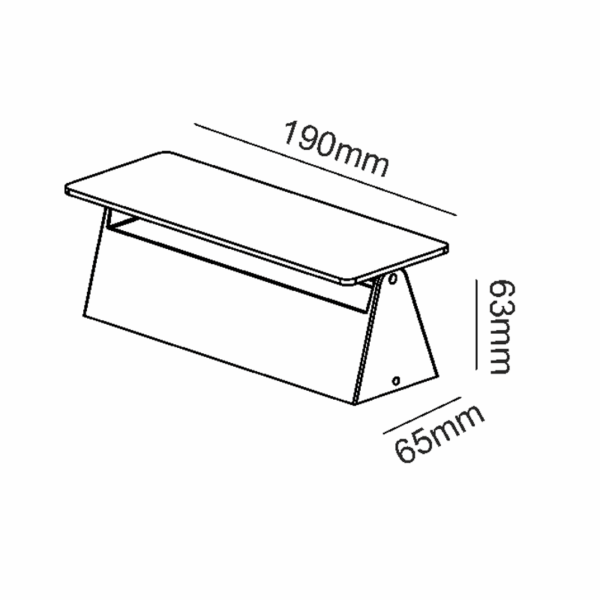 LED SMD WALL LUMINAIRE 7W 210LM 190° 230V AC 3.000K DARK GREY CRI80 IP54 30.000HRS - Image 4
