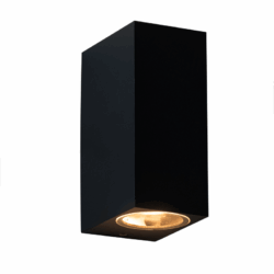 GU10 WALL LUMINAIRE 230V AC SAND BLACK IP65 MAX.2X35W