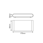 ^LED SMD WALL LUMINAIRE 11W 570LM 60° 230V AC 3.000K RUSTY CRI80 IP54 30.000HRS - Image 2