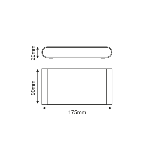 ^LED SMD WALL LUMINAIRE 11W 570LM 60° 230V AC 3.000K RUSTY CRI80 IP54 30.000HRS - Image 2