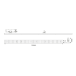 WHITE LED LINEAR MOVABLE TRACK LUMINAIRE 40W 4000K 3-PHASE 90° 5600LM 230V AC Ra90 L1144MM MM 5YRS - Image 2
