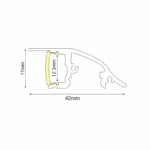 HID ΠΡΟΦΙΛ ΑΛΟΥΜΙΝΙΟΥ P62ΝU ΜΕ ΟΠΑΛ PC ΚΑΛΥΜΜΑ 2m/pc - Image 3