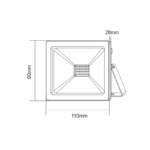 BLACK LED SMD FLOOD LUMINAIRE IP66 20W GREEN 230V - Image 2