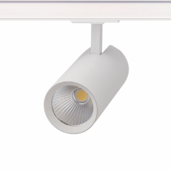 SAND WHITE LED TRACK LUMINAIRE 27W 4000K 1-PHASE 36° 3150LM 230V AC Ra80 Φ74*170MM 5YRS