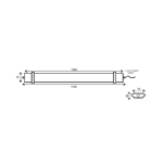 LED LUMINAIRE 60W 1262mm 6500K 5800Lm IP66 230VAC PF>0.9 Ra80 - Image 2