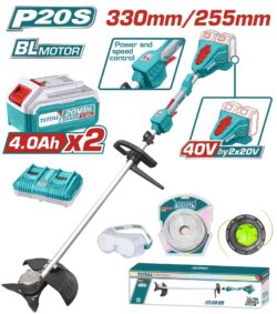 TOTAL ΕΠΑΓΓ. ΘΑΜΝΟΚΟΠΤΙΚΟ ΜΠΑΤ. Li-ion 40V / 4Ah / 2 ΜΠΑΤΑΡΙΕΣ (TSTLI200285)