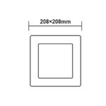 ΛΕΥΚΟ ΤΕΤΡΑΓΩΝΟ LED ΠΑΝΕΛ ΟΡΟΦΗΣ 18W 3000K 1700Lm 208x208mm 230V AC Ra80 - Image 2