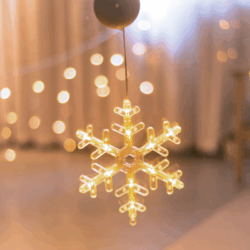 "WINDOW PLASTIC SNOWFLAKE" 12 LED ΛΑΜΠΑΚΙΑ WW ΜΠΑΤ. (3ΧΑΑΑ) IP20 17X20CM