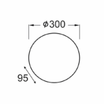 ΠΛΑΦΟΝΙΕΡΑ Φ40 ΛΕΥΚΟ ΓΥΑΛΙ ALBATRE - Image 2