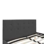 Κρεβάτι Mago pakoworld ύφασμα σε ανθρακί απόχρωση με ξύλινο πόδι 160x200εκ - Image 5