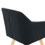 Πολυθρόνα Safira pakoworld PU ύφασμα μαύρο-φυσικό 57x58x84εκ - Image 7