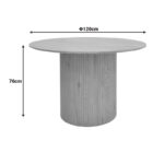 Τραπέζι Karulo pakoworld mdf σε sonoma απόχρωση Φ120x76εκ - Image 5