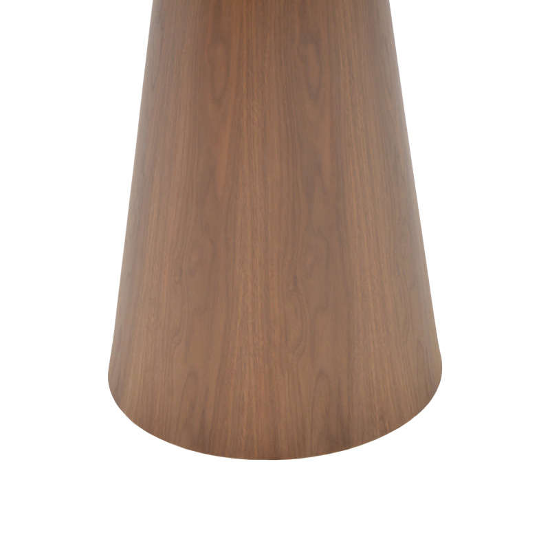 029-000366-2 Βοηθητικό τραπέζι Donda pakoworld mdf-μέταλλο καρυδί Φ45x46εκ - Image 3