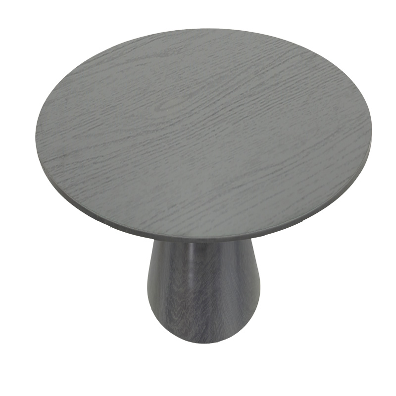 029-000368-1 Tραπέζι Donda pakoworld mdf-μέταλλο μαύρο Φ100x76εκ - Image 2