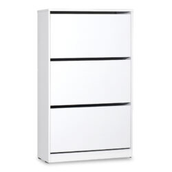 Παπουτσοθήκη ανακλινόμενη Step 18 ζεύγων pakoworld σε χρώμα λευκό 73x26x119εκ