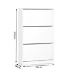 Παπουτσοθήκη ανακλινόμενη Step 18 ζεύγων pakoworld σε χρώμα λευκό 73x26x119εκ - Image 5