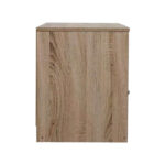 Κομοδίνο Foly pakoworld με ένα ντουλάπι σε sonoma-ανθρακί απόχρωση 40x40x50εκ - Image 5