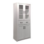 Βιτρίνα-ντουλάπα Nisso pakoworld σε λευκή απόχρωση 80x40x183.5εκ