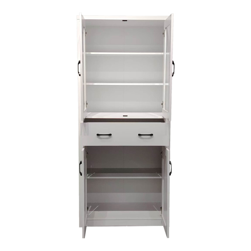 049-000117-3 Βιτρίνα-ντουλάπα Nisso pakoworld σε λευκή απόχρωση 80x40x183.5εκ - Image 4