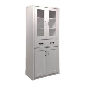 Βιτρίνα-ντουλάπα Nisso pakoworld σε λευκή απόχρωση 80x40x183.5εκ