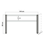 Κονσόλα PWF-0241 pakoworld χρώμα πεύκου-μαύρο 140x35x80εκ - Image 4