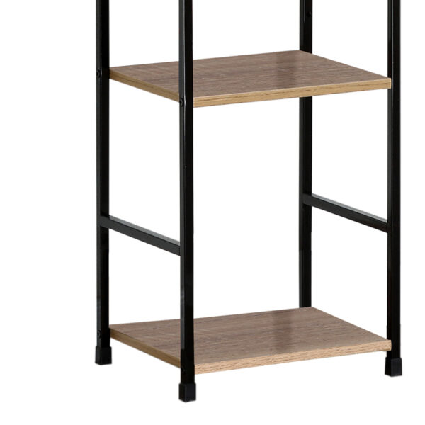 Βιβλιοθήκη Azuel pakoworld φυσικό-μαύρο μέταλλο 29x23.5x144εκ - Image 3
