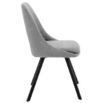 Καρέκλα Initiate pakoworld γκρι ύφασμα-πόδι μαύρο μέταλλο 48x57x85εκ - Image 3