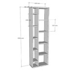 Βιβλιοθήκη Minicu pakoworld σε oak απόχρωση  44,4x19,6x150εκ - Image 6